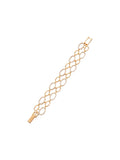 Gold-Toned Pave Oval Link Double-Row Bracelet
