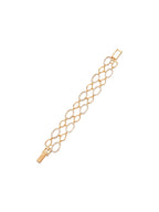 Gold-Toned Pave Oval Link Double-Row Bracelet